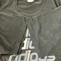 大きいサイズ adidas アディダス 半袖 Tシャツ メンズ 2XO 黒 ブラック カジュアル モノトーン スポーツ トレーニング ウェア ロゴ_画像8