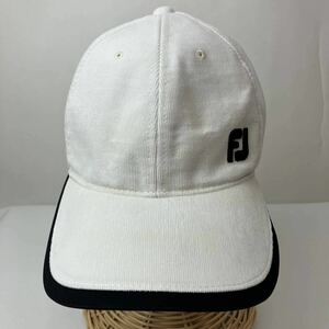 FJ Foot Joy フットジョイ キャップ 帽子 フリーサイズ 白 ホワイト カジュアル スポーツ golf ゴルフ シンプル ロゴ 刺繍 CAP 日よけ