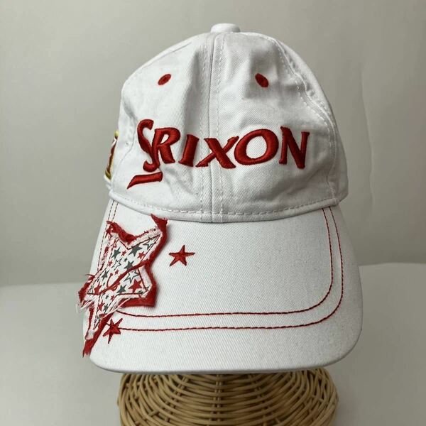 SRIXON スリクソン DUNLOP ダンロップ キャップ 帽子 フリーサイズ 白 ホワイト スポーツ golf ゴルフ CAP ロゴ 刺繍 Z STAR ツアー