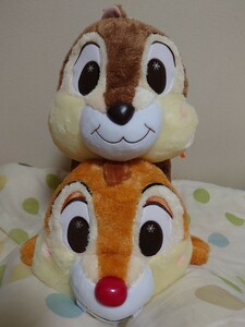  Disney chip . Dale red ... Giga jumbo .... soft toy Winter Crystal soft toy tag equipped set 