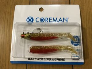 【新品】コアマン RJ-10 ローリングジグヘッド アカキン COREMAN アルカリシャッド 10g 検索）IP PB VJ 28 22 16 13 7 75 90