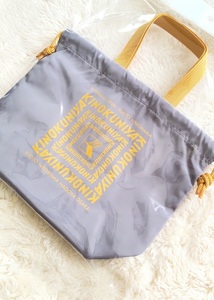  gray × yellow .no country shop handbag pouch eko back KINOKUNIYA gray yellow ③