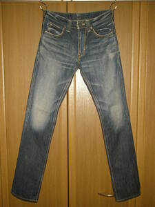 Lee Lee Rider's USED processing Vintage processing Denim jeans 38111 tight thin slim skinny W29 ( S 101Z