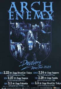 ARCH ENEMY ( арка *enemi-) Deceivers Japan Tour 2023 рекламная листовка не продается 