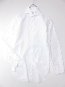 HITOYOSHI　ヒトヨシ　長袖ドレスシャツ　ワイドカラー　白　日本製　S