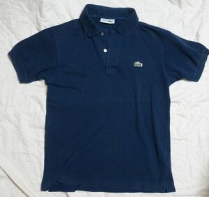 CHEMISE LACOSTE ポロシャツ 3 紺　文字ワニ ビンテージ　ラコステ　