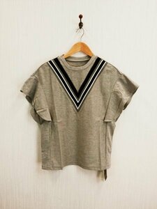 ap7238 0 free shipping new goods espace de calmaes Pas te Karma butterfly sleeve pull over LL size gray V neck round neck 