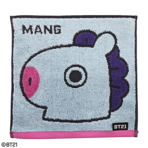 BT21 公式グッズ MANG フェイス ミニタオル 25x25cm ハンドタオル