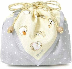 . writing sama .. present pouch peace . hedgehog gray lunch bag mail service correspondence 