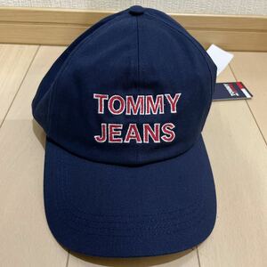 送料無料　未使用　TOMMY HILFIGER トミーヒルフィガー トミージーンズ キャップ 帽子 ネイビー　One Size オーガニックコットン 100%