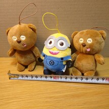 minion minions tim ミニオンズ ミニオン セット ぬいぐるみ マスコット 飾り ティム ボブ bob インテリア オーナメント 飾り bear くま 36_画像3