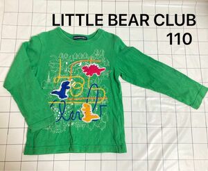 LITTLE BEAR CLUB 恐竜柄 長袖 カットソー 110★ロングTシャツ ロンT 長袖Tシャツ 