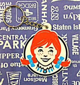 ラバーキーリング／ウェンディーズ WENDY'S キーホルダー アメリカン雑貨 アメキャラ 車 バイク アクセサリー小物 女の子