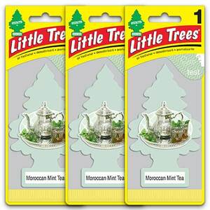 送料無料！Little Tree リトルツリー 3枚セット「モロッコ ミントティー」 エアフレッシュナー 消臭 芳香剤 インテリア アメリカン雑貨 車