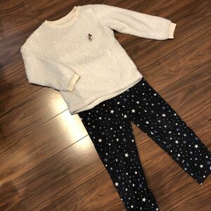 [ Uniqlo × Disney ] Mickey boa fleece long sleeve pyjamas 130