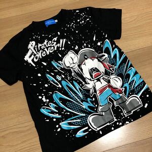 【ディズニーリゾート購入】黒　ミッキープリント　半袖Tシャツ 130