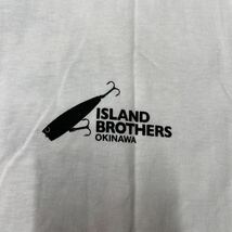 ISLAND BROTHERS OKINAWA Tシャツ 半袖 Ｌサイズ メンズ 白 ホワイト ルアー フィッシング 釣り沖縄_画像4