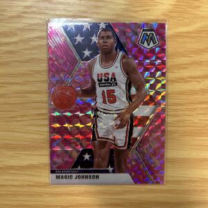 2019-20 Panini Mosaic Magic Johnson pink prizm USA