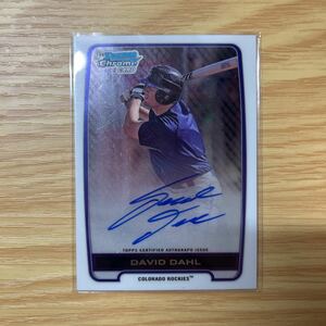 2012 Bowman Chrome David Dahl auto