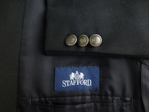 ◆STAFFORD ブレザー 42L 美品 黒 キングサイズ 銀ボタン スタッフォード ジャケット_画像3