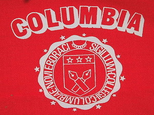 ★昭和っぽいスクールバッグ　COLUMBIA/コロムビア/赤