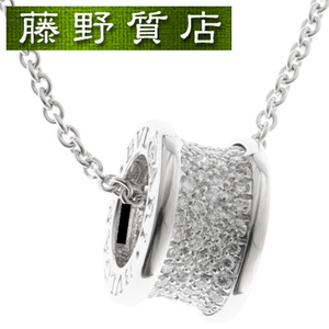 ( новый товар с отделкой ) BVLGARY BVLGARI B-Zero1 Be Zero One pave diamond колье K18 WG белое золото × diamond подвеска 8977