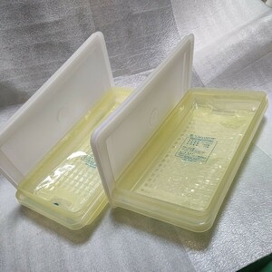 タッパーウェア すのこ付き Tupperware2個セット 黄色