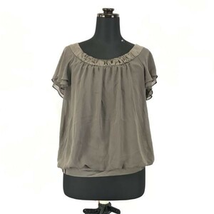 OPAQUE CLIP★半袖カットソー/ブラウス【Women's size-M/38/Khaki/カーキ】Tops/Shirts◆BH33