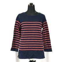 ミラオーウェン/mila owen★長袖Tシャツ/カットソー【women’s size -F/紺×赤/navy×red/ボーダー柄】Tops/Shirts◆BG974_画像1