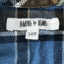 B:MING by BEAMS★長袖シャツ【男の子100/水色×茶系/ライトブルー×ブラウン系/チェック柄】ビーミングバイビームス◆BG177_画像5