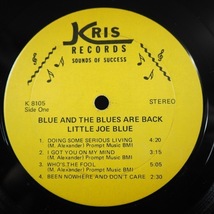 ■KRISレコ!★LITTLE JOE BLUE/BLUE&BLUES ARE BACK★送料無料(条件有り)多数出品中!★オリジナル名盤■_画像3