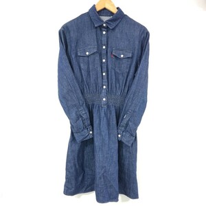 F7009JL Levi's リーバイス サイズS 長袖デニムシャツワンピース デニムワンピース シャツワンピース インディゴ ネイビー レディース