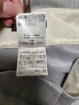 F7062JL TRANS WORKトランスワーク サイズ44 (XL～2XL位) 大きいサイズ スラックス センタープレスパンツ グレー レディース きれいめ_画像5