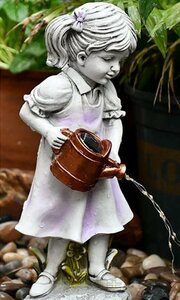  high quality garden ornament gardening solar light garden objet d'art garden garden outdoors entranceway girl ornament 