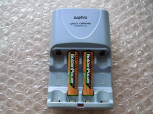  postage 230 jpy ~ SANYO fast charger NC-M55 + single 4 shape battery 2 ps extra attaching Junk 