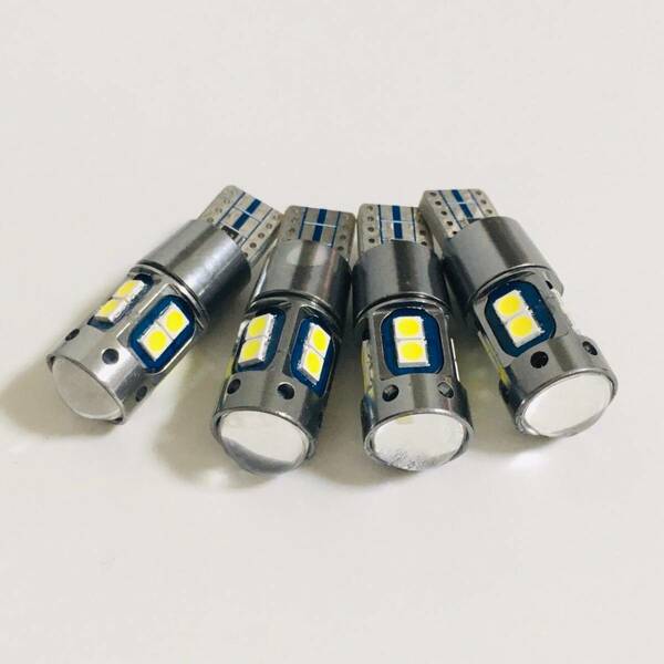 アウトレット商品◇管理ナンバー609◇12V専用 ポジション球 車幅灯 ホワイト T10 LED 3030チップ 10連 プロジェクターレンズ搭載