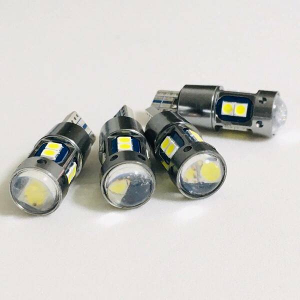 アウトレット商品◇管理ナンバー617◇12V専用 ポジション球 車幅灯 ホワイト T10 LED 3030チップ 10連 プロジェクターレンズ搭載