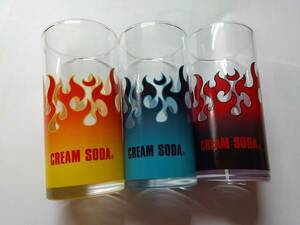 3 piece set! cream soda fire - glass!CS GLASS FIRE search fire - rockabilly black Cat's tsu Magic pink Dragon 