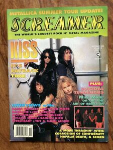 【稀少！洋書雑誌】「 スクリーマー　Screamer 」1992年10月　Metallica Faith No More Rollins Band TNT Damn Yankees Joe Satriani