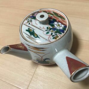 長期保管品 茶器揃 九谷焼 庄三 急須 茶道具 湯呑み 5客セット 陶器 湯飲み コップ 和食器  a51の画像5