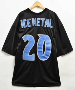 ビッグサイズ Don Alleson Athletic ICE METAL フットボールシャツ ナンバリング メッシュ ブラック メンズXL(37382