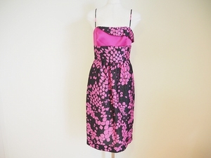 #anc Armani koretsio-niARMANICOLLEZIONI One-piece dress 38 pink petal pattern silk . lady's [684696]