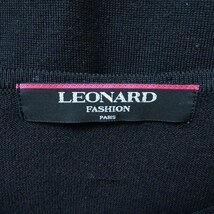 #wpc レオナール LEONARD カーディガン LL 黒 マルチ カシミア ニット 花柄 ラインストーン 大きいサイズ レディース [802971]_画像5