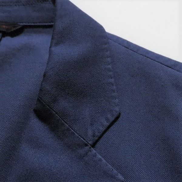 apc パパス Papas ジャケット 48 紺 S3B 段返り 薄手 麻混 メンズ