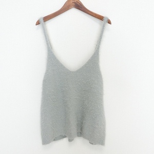 #wnc As Know As dubazo Ora kaAS KNOW AS de base olaca camisole gray knitted boa tag attaching unused lady's [807111]