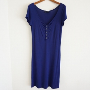 #snc Agnes B agnes b One-piece 2 blue short sleeves lady's [806980]