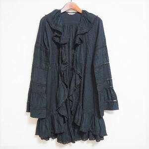 #apc one da full world WONDERFUL WORLD Kaneko Isao cardigan black frill long lady's [776243]