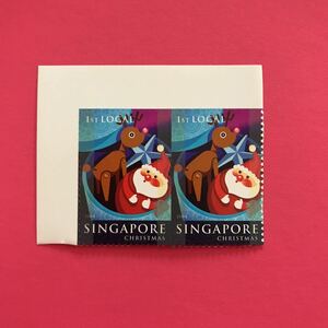 外国未使用切手★シンガポール 2004年 クリスマス 2枚