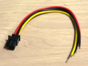 (送料120円～) Molex Micro Fit ATX コネクタ 15cm 4ピン オス ⇒ オープン 20AWG ＃8954 在庫８