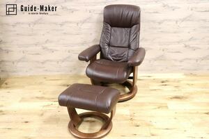 GMGK70Nordic Easy Chair reclining chair personal chair original leather Brown Northern Europe Denmark France Bed regular price approximately 18 ten thousand beautiful goods 